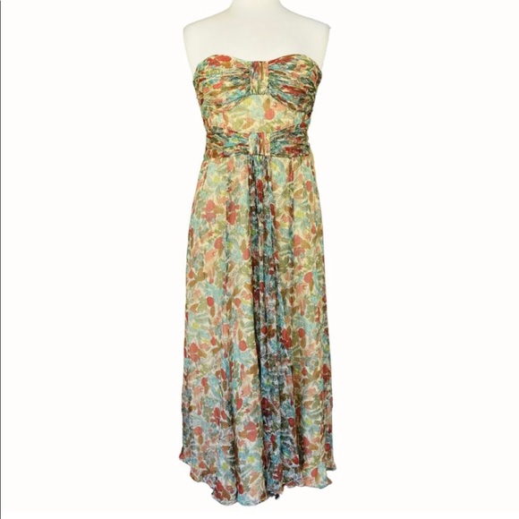 Nanette Lepore silk chiffon floral dress - Picture 2 of 2